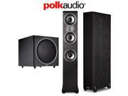 Polk Audio 2.1 Bundle with 2 TSi400 Towers and 1 PSW125 Sub in Black