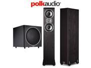 Polk Audio 2.1 Bundle with 2 TSi300 Towers and 1 PSW125 Sub in Black