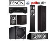 Denon AVR S510BT Bundle with Polk Audio TSi300 TSi100 CS10 and PSW125