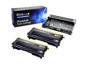 SL Compatible 2x Brother TN350 Toner 1x DR350 Black Drum for Intellifax 2850 2910 2820 Printer