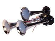 Three Trumpet Compact Train Air Horn Super Loud Horns EZ Fit