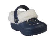 DAWGS Toddler FleeceDawgs Mules NAVY WITH WHITE FLEECE 5 6 M US