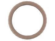 KM World Beige 13.5 14.25 Inch PU Leather Steering Wheel Cover With Finger Indentations Fits 350Z