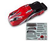 Redcat Racing Part BS904 013R 1 8 Truck Body Red and Black for Earthquake Models