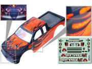 Redcat Racing 14050 O Orange with Black Flames 1 5 Truck Body for Rampage MT XT