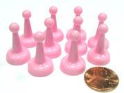 Set of 10 Standard Pawns 25mm Peg Pieces for Board Game Play Pink