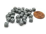 30 Deluxe Rounded Corner Six Sided D6 5mm .197 Inch Small Tiny Dice Gray