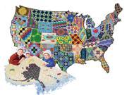 An American Quilt 600 Piece Shaped Jigsaw Puzzle by SunsOut