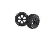 Redcat Racing Part BS214 009 6 Spoke Black Rim and Tire 2 Pieces for Blackout