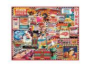 Diners Collage 1000 Piece Puzzle by White Mountain Puzzles