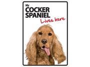 My Cocker Spaniel Lives Here Sign by Magnet Steel Inc.