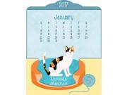Orange Circle Studio 2017 Easel Desk Calendar Cat s Meow 63157