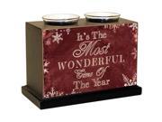 Wonderful Time of Year Wood Votive Box by Lang Companies