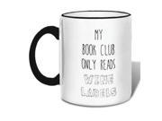 Book Club Reads Wine Labels Mug by Retrospect Group