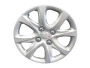 2012 2013 Hyundai Accent OEM 14 in Hubcap Wheel Cover Flat Silver Full Face Painted 55569