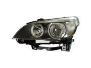 2004 2007 BMW 525i Driver Side Left Xenon Type Head Lamp Lens and Housing W O Auto Adjust