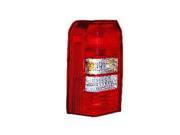 2007 2007 Jeep Patriot Driver Side Left Tail Lamp Lens 5116239AC includes Three Holes in the Back V