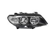 2004 2006 BMW X5 Passenger Head Lamp Lens and Hsng incl HID Lamp w Wht Trn Sgnl W O At Adj