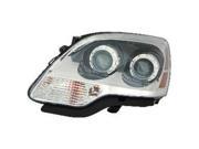 2008 2012 GMC Acadia Driver Side Left Clear Lens 2008 Second Dsgn Halogen Type Head Lamp Assembly