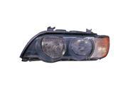 2000 2003 BMW X5 Driver Left Halogen Head Lamp Lens and Hsng w White Turn Signal 63126930215