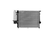 1989 1990 BMW 525i Base 2.5L 2494CC 152Cu. In. l6 GAS SOHC Naturally Aspirated Radiator 1 Row 1 5 8 in Inlet 1 9 16 in Outlet 17111468469