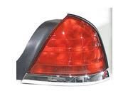 1999 2002 Ford Crown Victoria Passenger Side Right Tail Lamp Assembly incl Chrome Trim and 2 Bulbs