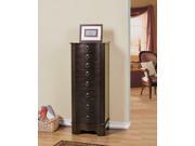 W Unlimited 7 Drawers Jewelry Armoire Brown