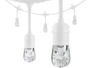 Enbrighten Café LED Lights 24 ft 12 Bulbs White Cord 36803