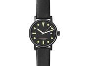 Void V03M BL BL Mens Stainless Black Leather Band Black Dial Watch