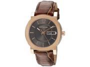Wittnauer WN1002 Men s Crocodile Brown Leather Band Black Dial Watch