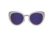 Quay GIRLYTALKWHTPURP Women s White Frame Purple Lens Cat Eye Sunglasses