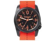 Bertucci 11042 Unisex Analog Orange Nylon Band Black Dial Watch