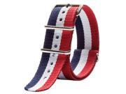 Triwa STNY106 Unisex Tricolore Nato Blue White Red Nylon Watch Band