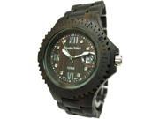 Tense G4100D RN Unisex Natural Wood Green Bracelet Band Dark Wood Dial Watch