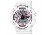 Casio G Shock GMAS110MP 7ACR White Resin Band Grey Dial Watch