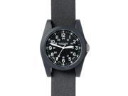 Bertucci 13353 Mens A 3P Sportsman Vintage Plastic Case Black Tridura Band Black Dial Watch