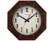 Bulova C4376 Gymnasium Large Solid Hardwood Case White Dial Brown Wall Clock