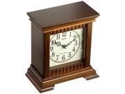Seiko QXJ028BLH Plastic Case White Dial Wood Shelf Clock