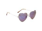 Neff SG0005 SLVR Women s Two tone Frame Purple Lens Heart Shade Sunglasses