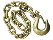 2 3 8 x 35 Grade 70 trailer safety chains w forged hook safety clip 25004