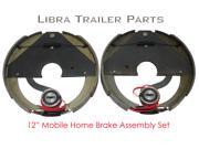 New 12 mobile home trailer brake assembly pair set 2.65 center bore 21011