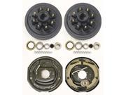 Set of 2 Trailer 8 on 6.5 Hub Drum Kits with 12 x2 Electric Brakes for 7000 lbs axle 22004 21005