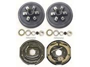 Set of 2 Trailer 6 on 5.5 Hub Drum Kits w 12 x2 Electric Brakes for 5200 6000 lbs axle 22003 21005