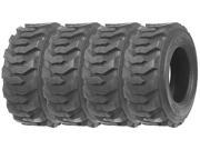 Set of 4 New ZEEMAX Heavy Duty 12 16.5 12PR Skid Steer Tires for Bobcat w Rim Guard
