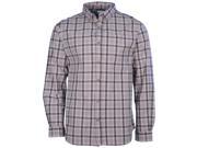 Columbia Men s Whispering Bluffs Plaid Long Sleeve Shirt Taupe Gray Small