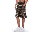 True Rock Men s Camouflage Belted Cargo Shorts Olive 7504 36