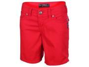 Silver Jeans Juniors Suki Flap Denim Shorts Red 30