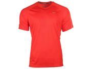 Nike Men s Dri Fit Printed Miler Running Shirt Red XL