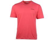 Columbia Men s Sunstone Bridge Crew T Shirt Sunset Red XL