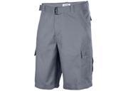 One Tough Brand Men s Cotton Twill Belted Cargo Shorts Grey 32